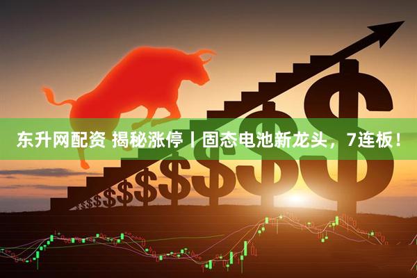 东升网配资 揭秘涨停丨固态电池新龙头，7连板！