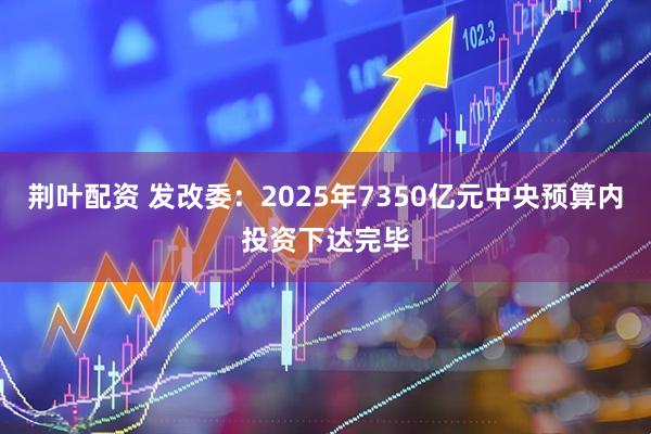 荆叶配资 发改委：2025年7350亿元中央预算内投资下达完毕
